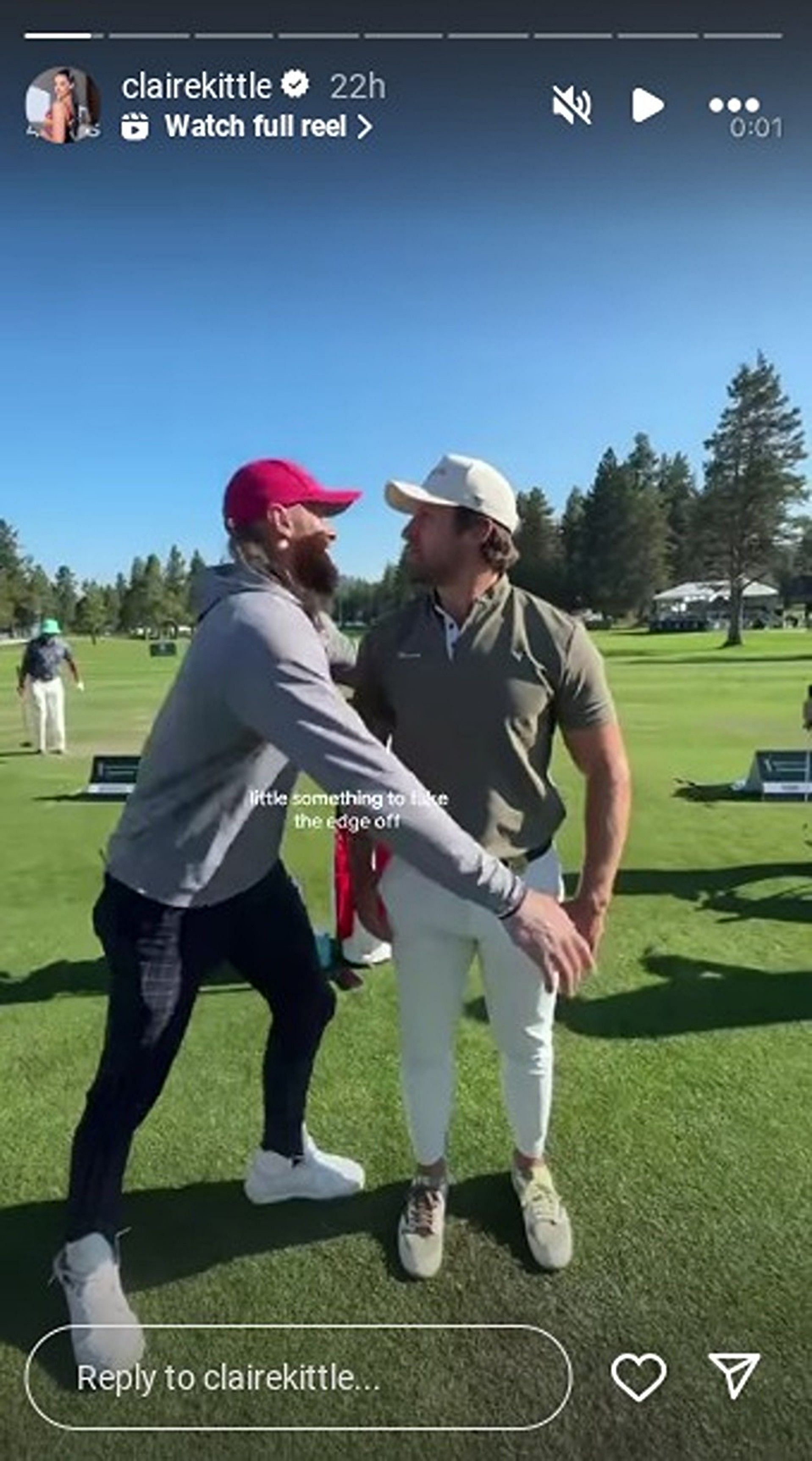 Kyle Juszczyk and George Kittle at the tACC Golf Championship /@clairekittle